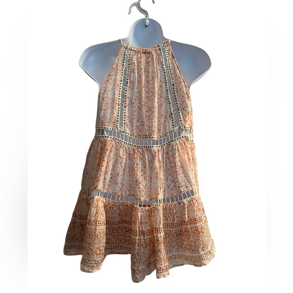 Free People Essaouira Babydoll Tank Top XS Boho Romantic Cottagecore Cotton Lace - Picture 3 of 10